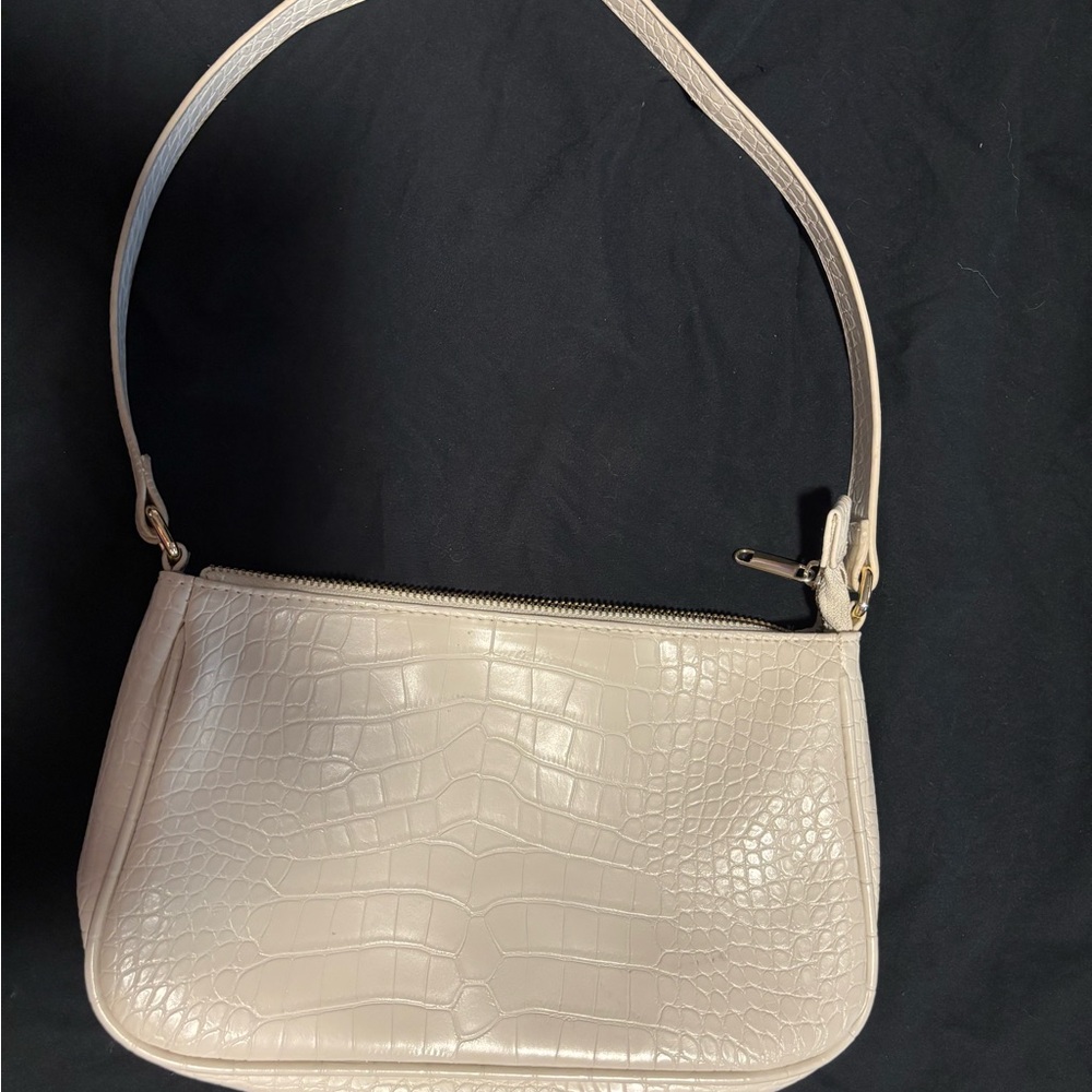Wild Fable Cream Crocodile-Embossed Shoulder Bag